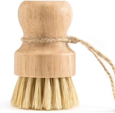 Bamboo Dish Brush 1-Pack - Natural Wood Dish Scrub Brush with Sisal Bristles for Cleaning Pots Pans and Sink - Eco-Friendly Kitchen Scrubber by Unknown