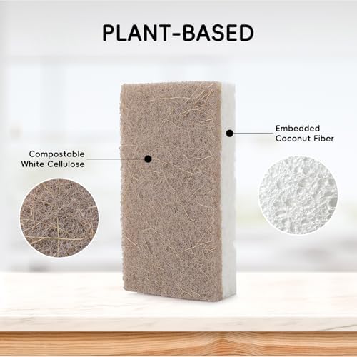 9 Pack Multi-Purpose Eco Scrub Sponges for Kitchen Bathroom Dishes - Image 6