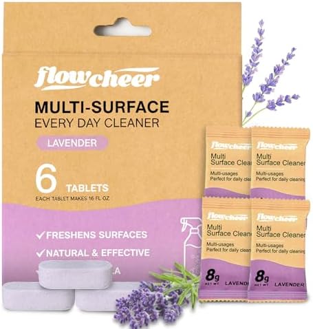 flowcheer Multi Surface Cleaner Refills - 6 Pack (Lavender) by Flowcheer