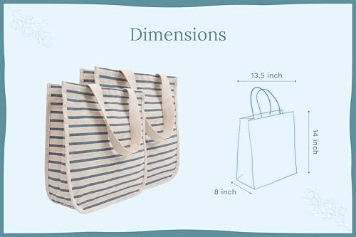 Best Canvas Grocery Shopping Bags - Cloth Grocery Tote Bags - Reusable Cotton Grocery Tote Bags with Bottle Sleeves - Image 5