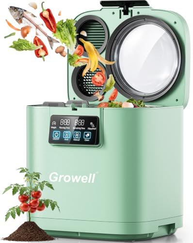 Growell 4L Electric Composter, Countertop Food Waste Machine,Compost Bin by Growell
