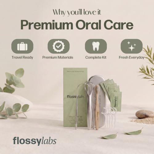 Travel Dental Kit with Tongue Scraper Bamboo Toothbrush - Image 4