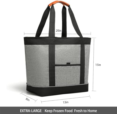 Insulated Cooler Bag Reusable Grocery Tote Bags Transport Large Lunch Box for Women - Image 5