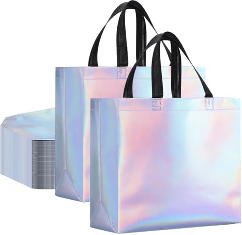 Eccliy 80 Pcs Reusable Gift Bags, Large, Rainbow by Eccliy