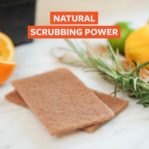 Full Circle Walnut Shell Scour Pads, Pack of 8, Powerful, Safe for Nonstick - Image 3