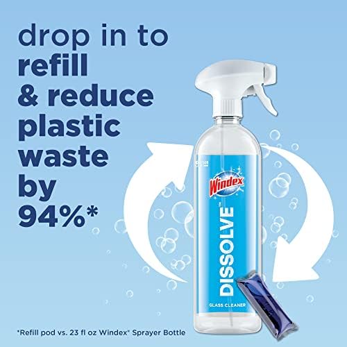 Windex Dissolve Concentrated Pods, Glass Cleaner, 3 Count Concentrated Dissolvable Refill Pods (Pack of 1) - Image 4