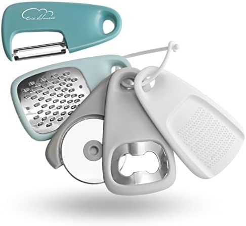 Kitchen Gadgets Set, Stackable for Saving Space, Blue, 5 Pieces by EsieHouzie