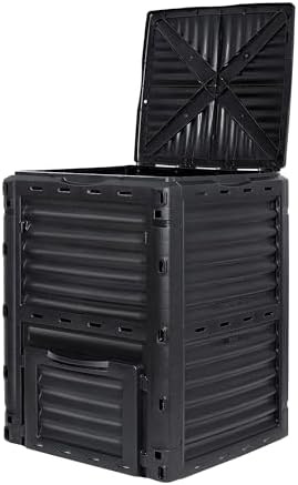 Simply Bio Garden Compost Bin from BPA-Free Material - 80 Gallon (300 L) Large Outdoor Compost Bin, Easy Assembly, Lightweight, Fast Soil Creation, Black by SimplyBio