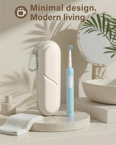 ProCase Toothbrush Travel Case for Oral-B/Oral-B Pro 1000 1500 5000 7000 7500 6000 9600/Philips Sonicare 4100 5100 1100 6100 5300 Oral-B iO Electric Toothbrush Portable Hard Container -Beige - Image 6