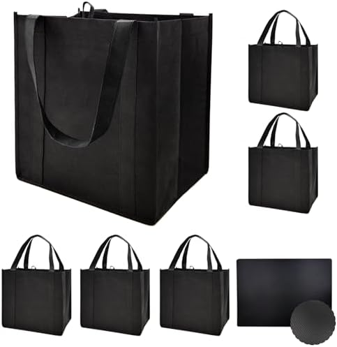 6 pack Reusable Grocery Bags,Thick Bottom-Shopping Bag for Groceries by HORYGReusableGroceryBags
