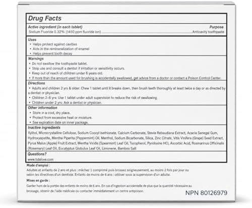 Fluoride Toothpaste Tablets with nHAp, Cool Mint, 1-Month Refill - Image 6
