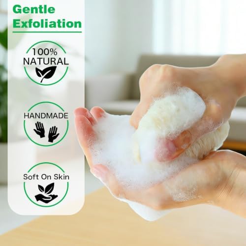 Natural Loofah Sponge, Organic Luffa Body Scrubber Bath Exfoliating, 5 inch - Image 3