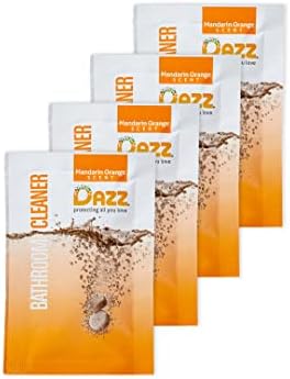 DAZZ Bathroom Cleaner Refill Pack (Makes 4 Bottles) for Tile, Tub Shower, Countertop and Bathroom Surfaces - All Natural, Eco Friendly, Non Toxic - Safe for Kids & Pets by Dazz