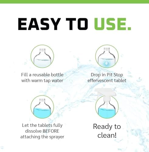 WASH&WHIPS Window/Glass Cleaner Refill Tablets - 75ct (Makes 75 Gal) - Streak-Free, Cleans Glasses, Windows, Windshields - Car, Office, Home & Kitchen - Image 3