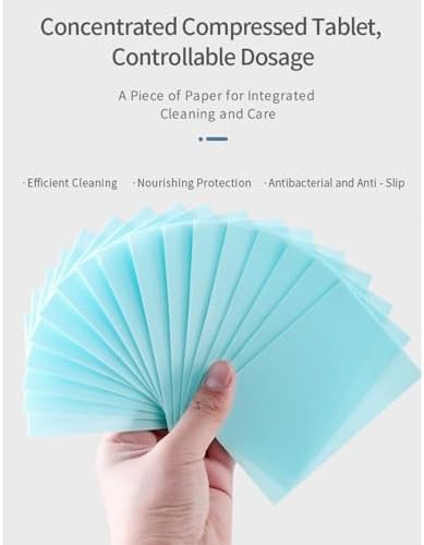 Concentrated Floor Cleaner Sheets,300 Dissolvable Mopping Tablets,5 Floral Scents for Tile Laminate Vinyl (5 packs 60pcs Sweet Osmanthus) - Image 5