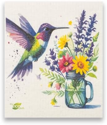 SWEDEdishcloths - Cellulose Sponge Dish Towels - Mixed Set of 6 (One of Each Design) Humingbirds Swedish Dish Cloths - Image 3
