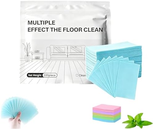 Floor Cleaning Tablets Multi-surface Cleaner, 100-Piece Floor Cleaning Solution Tablets, Water-Soluble Floorcleaning Sheets for Hardwood Laminate Tile & Rv Walls Deodorization (Blue) by Unknown