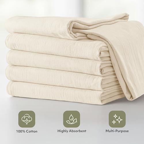 Utopia Kitchen Natural Flour Sack Towels [12 Pack - 28 x 28 in] 100% Cotton - Image 4