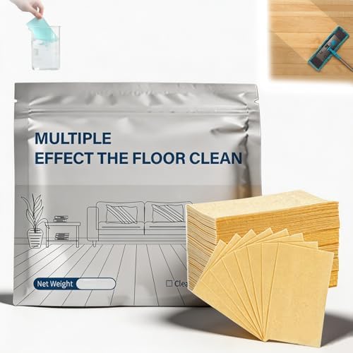 Multiple Effect The Floor Clean, 2027 New Multi Effect Floor Clean Tablets, Concentrated Cleaner for Hardwood, Tile, Laminate & More (Yellow — Osmanthus Scent, 60PC) by Unknown