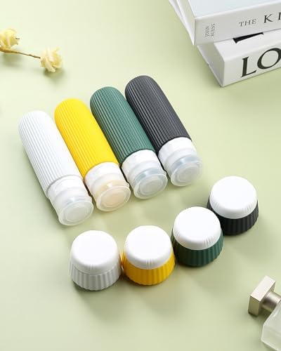 Mrsdry Travel Bottles for Toiletries 8 Pack, TSA Approved 3 oz Travel Containers with Clear Bag, Leak Proof Silicone Squeezable Essentials Jars - Image 6