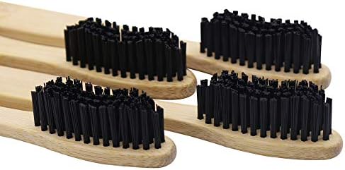 Super Hard Toothbrush Bamboo Toothbrush Large Brush Head Manual Toothbrsuh Hard Bristles Pack of 4 - Image 2