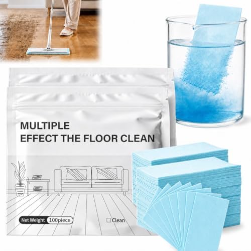 Multi-Surface Floor Cleaning Tablets – Concentrated Dissolvable Cleaner for Hardwood, Tile, Laminate & More – Heavy Duty Deodorizing, Streak-Free Shine – No Harsh Chemicals (200pcs, Camellia) by Unknown