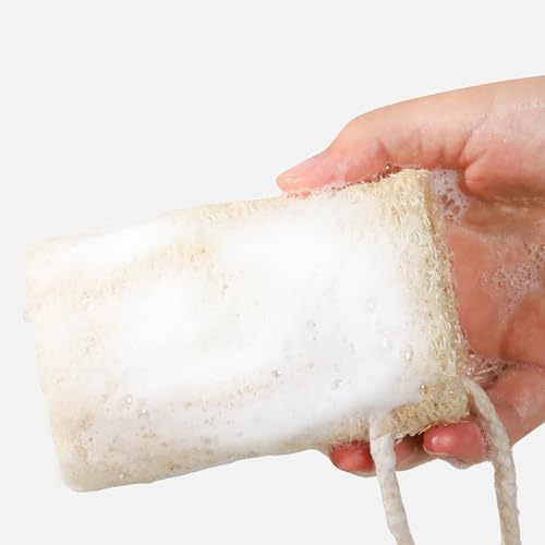 Generic 3-Pack Natural Loofah Scrubbers | Kitchen Pot Scrubbers & Dishwashing Sponges | Non-Stick Oil Cleaning Cloths, Beige - Image 6