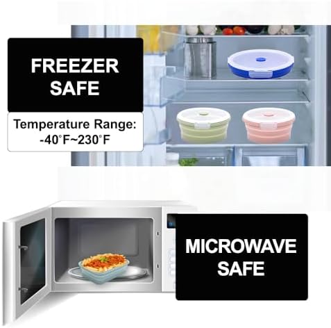 Collapsible Silicone Food Storage Container Set (MULTI COLOR) - Image 6