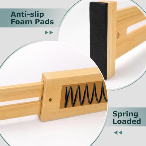 Lzerking Kitchen Drawer Dividers 4 Pack Adjustable Bamboo Drawer Organizer - Image 6