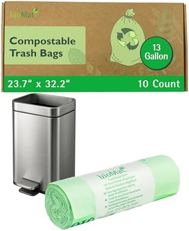 bioMat 13 Gallon Compostable Food Scrap Bags, 10 Count by VisitbioMat