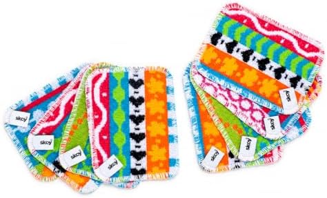 Skoy Scrub, 8-Pack Reusable, Non-Scratching Dish Scrubber for Kitchen and Household Cleaning, Planet-Friendly, Dishwasher Safe Soft Scrub, Assorted Colors and Designs by Skoy