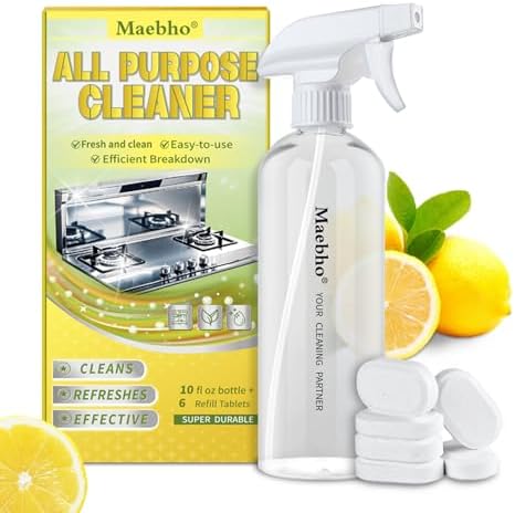 Multi-Surface Cleaner Refill Tablets with a Bottle, 6-Pack Refill, All-Purpose Cleaning Supplies Home & Kitchen - Non-toxic & Effective 6 x 10.14 Fl oz Bottles by Unknown