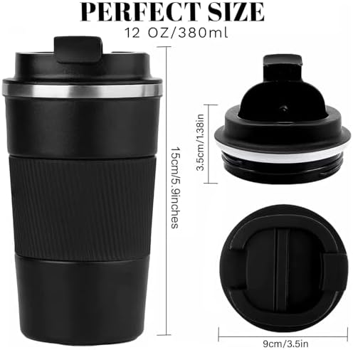 Insulated Travel Coffee Mug, Stainless Steel Coffee Cup with Leakproof Lid - Image 3