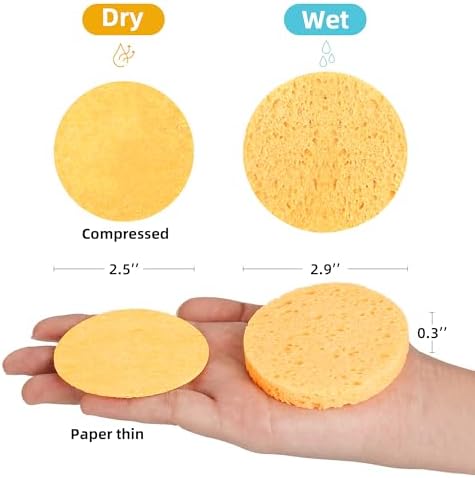 120-Count Compressed Facial sponges for Daily Facial Cleaning - Image 2