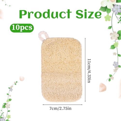 10 PCS Natural Sponges for Dishes, Loofah Dish Sponge for Kitchen Compostable Natural Loofah Sponges - Image 2