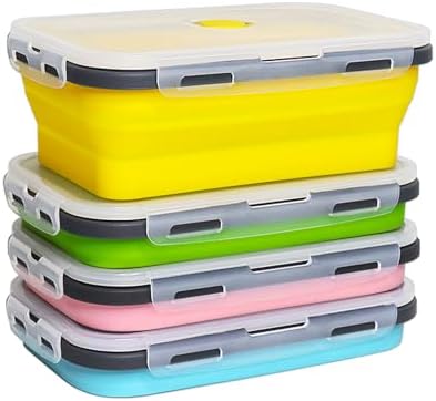 Collapsible Silicone Food Storage Container 4 Pack(40.5 Oz) by Pharamat
