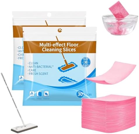 Multi-Effect Floor Clean Tablets, 2026 Upgraded Floor Cleaner Tablets, Multi-Surface Cleaner, Dissolvable Pre-Measured Deep Cleaning Cleaning Solution for Tile & Vinyl Floors (Pink 60PCS) by Byblack