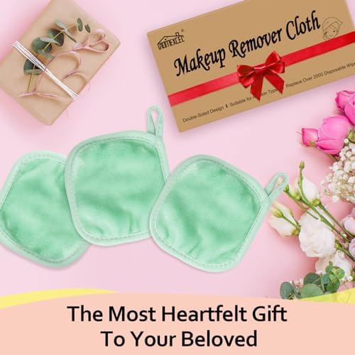 HOMEXCEL Makeup Remover Cloth 12 Pack Reusable Makeup Remover Pads Washable - Image 7