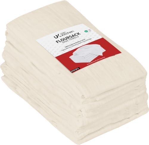 Utopia Kitchen Natural Flour Sack Towels [6 Pack - 28 x 28 Inch]100% Cotton by UTOPIAKITCHEN