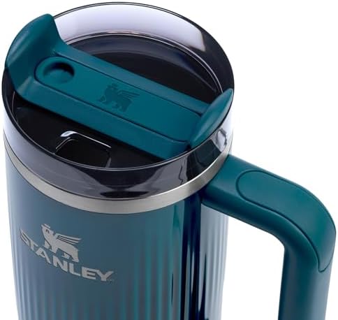STANLEY Quencher H2.0 Tumbler with Handle and Straw 30 oz | Flowstate 3-Position Lid | Cup Holder Compatible for Travel | Insulated Stainless Steel Cup | BPA-Free | Fluted Marina Shine - Image 2