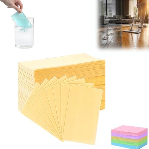 Variety of Scents Multiple Effect the Floor Cleans, 2026 Upgraded Floor Cleaning Solution Tablets, Dissolvable Pre-Measured Deep Cleaning Cleaning Solution (Yellow, 100Pcs) by Unknown