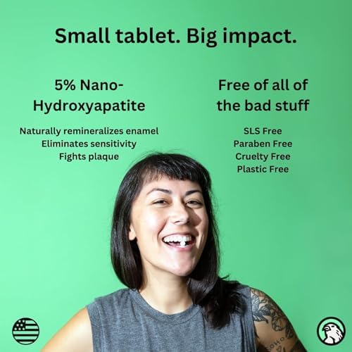 Canary Nano Hydroxyapatite Toothpaste Tablets Wintergreen - Remineralizing, Fluoride Free, All Natural Tabs with Xylitol - Great for Travel, Plastic Free - 126 Count - Image 2