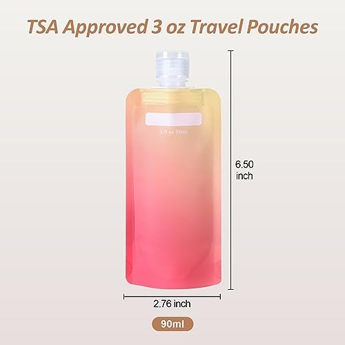PACKISM 15 Pack Travel Pouches for Toiletries - 90ml 3 oz Liquid Containers - Image 3