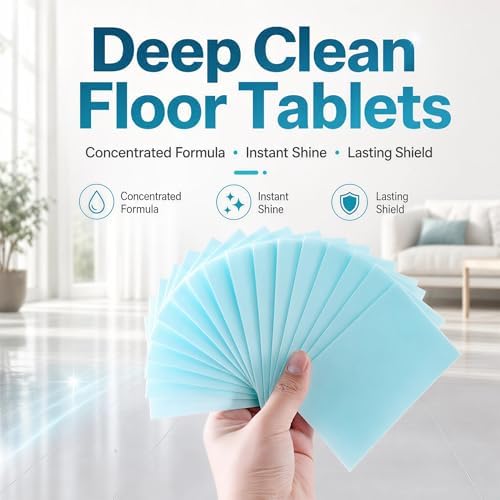 Multi-Effect Floor Cleaning Tablets, Water Soluble Concentrated Cleaner Sheets for Hardwood Laminate LVP Tile Wall Glass Multi-Surface Mopping Deep Clean (Purple — Lavender Scent, 100PC) - Image 2