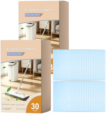 XINRAN 30pcs multi effect floor cleaning tablets, quick dissolve mopping tablets, flash speed mop refill wipes, water-soluble floors tile cleaner, For Hardwood Laminate Tile Walls Maintenance (2pcs) by Unknown