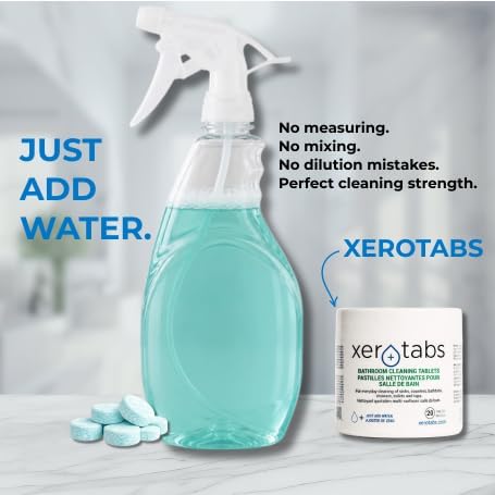 Bathroom Cleaning Tablets–Concentrated Cleaner for Commercial & Industrial Use–ECOCERT Certified, Non-Toxic & Biodegradable–Removes Soap Scum, Hard Water Stains & Grime–20×5g Tablets Formula! - Image 2