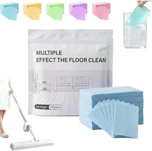 2026 New Ivovex Floor Cleaning Tablets, 100 Count Dissolvable Sheets for Hardwood Tile Laminate Vinyl, Concentrated Deep Clean Solution, Space-Saving Eco-Friendly Mop Refills by Unknown