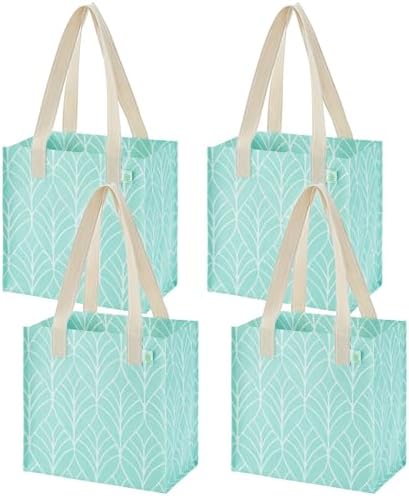 VENO 2/4 Pack Compact Reusable Grocery Shopping Bags with Hard Bottom by Veno