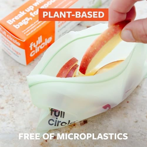 Full Circle Home Compostable Zipper Bags, Resealable Food-Safe Bags, 50ct - Image 3
