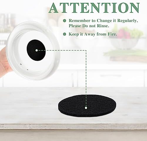 MUMTOP Compost Bin Filters, 12 Pack Charcoal Filter Activated Carbon Filter - Image 7